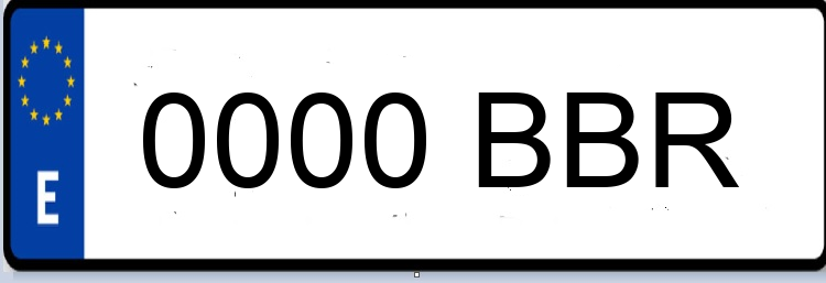 Letras Matriculas BBR