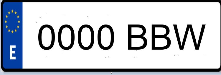 Letras Matriculas BBW