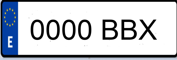 Letras Matriculas BBX