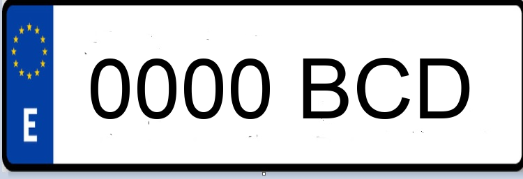 Letras Matriculas BCD