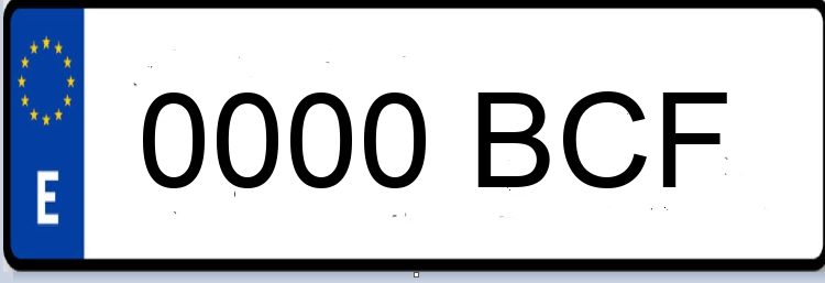 Letras Matriculas BCF