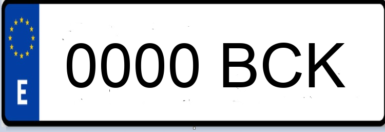 Letras Matriculas BCK