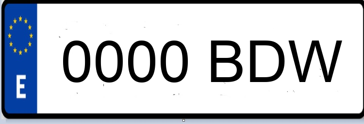 Letras Matriculas BDW