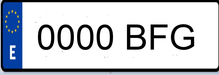 Letras Matriculas BFG