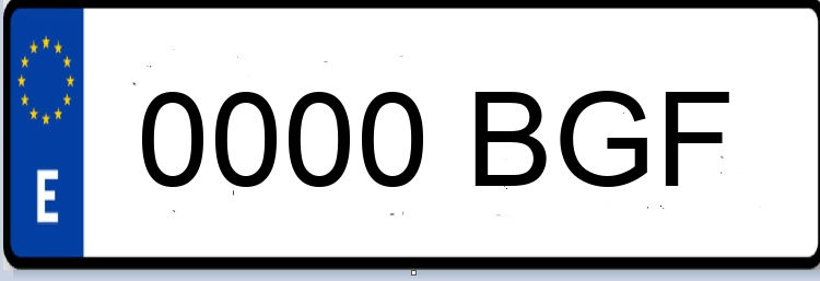 Letras Matriculas BGF