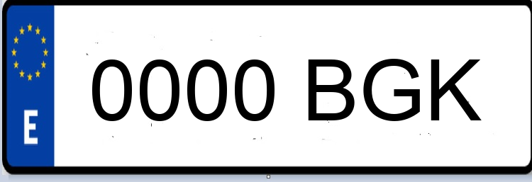 Letras Matriculas BGK