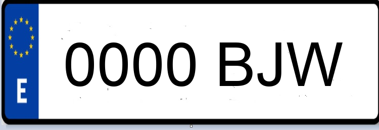 Letras Matriculas BJW