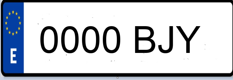 Letras Matriculas BJY