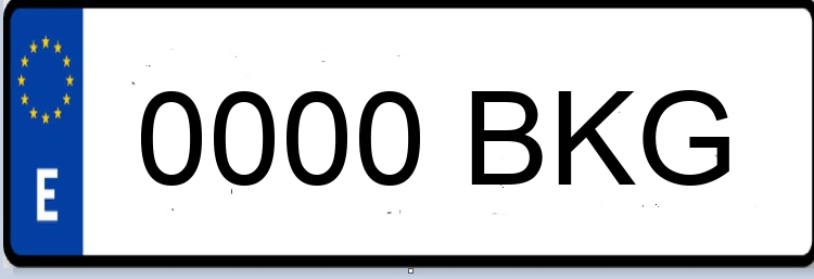 Letras Matriculas BKG