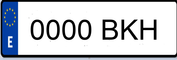 Letras Matriculas BKH