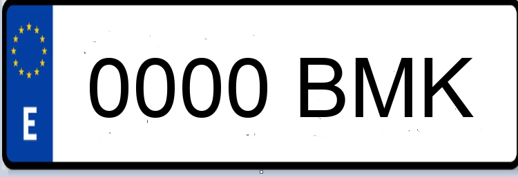Letras Matriculas BMK