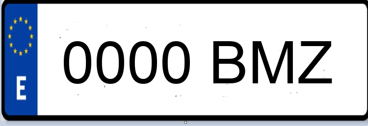 Letras Matriculas BMZ
