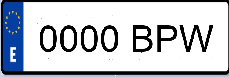 Letras Matriculas BPW