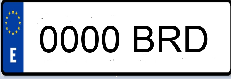 Letras Matriculas BRD