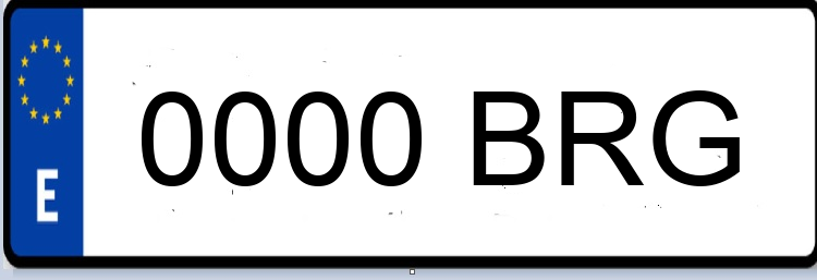 Letras Matriculas BRG
