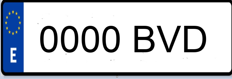 Letras Matriculas BVD