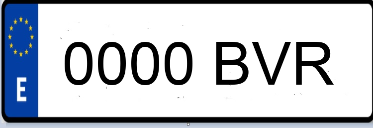 Letras Matriculas BVR