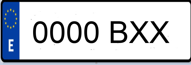 Letras Matriculas BXX
