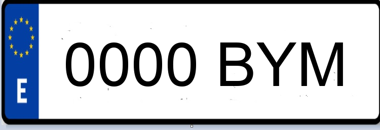 Letras Matriculas BYM