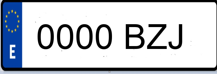 Letras Matriculas BZJ