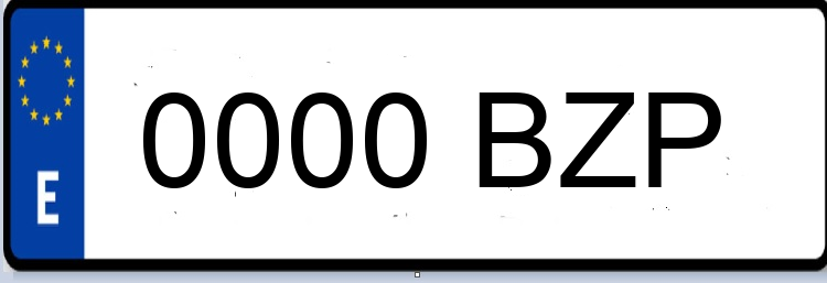 Letras Matriculas BZP