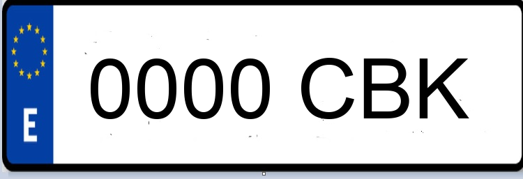 Letras Matriculas CBK