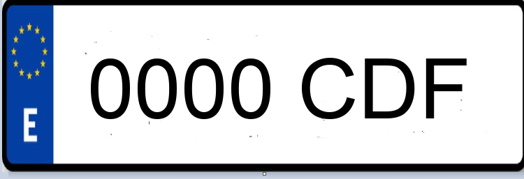 Letras Matriculas CDF