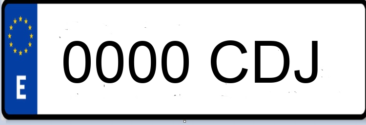 Letras Matriculas CDJ