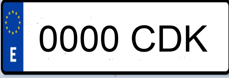 Letras Matriculas CDK