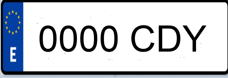 Letras Matriculas CDY