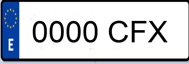 Letras Matriculas CFX