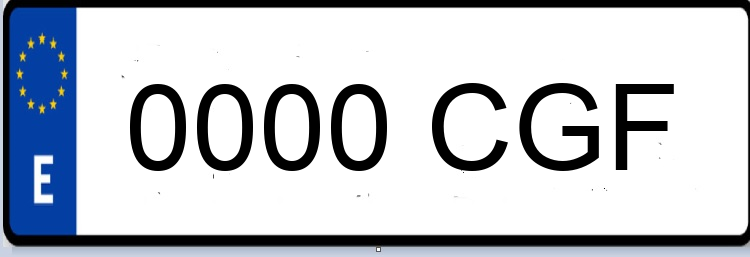 Letras Matriculas CGF