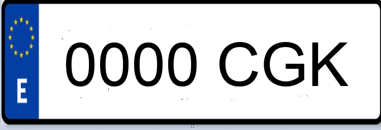 Letras Matriculas CGK