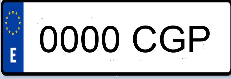 Letras Matriculas CGP