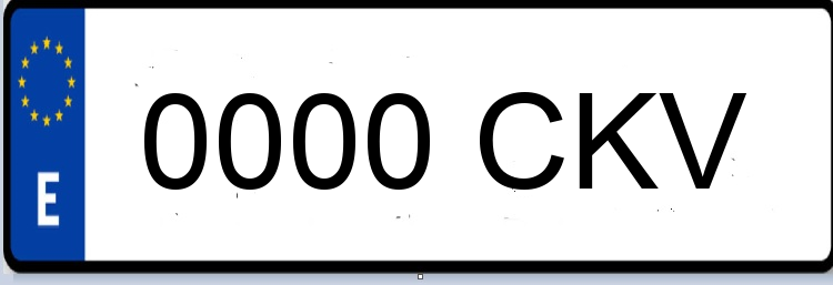 Letras Matriculas CKV