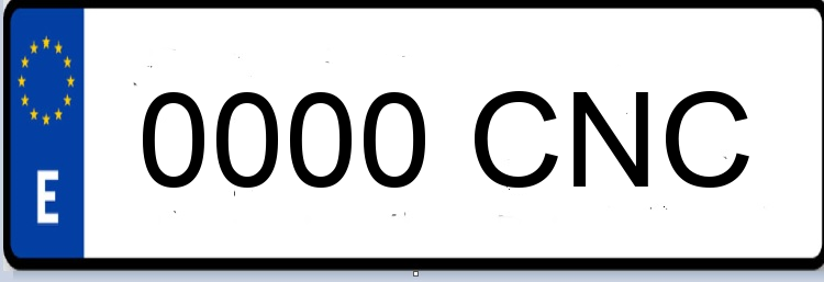 Letras Matriculas CNC