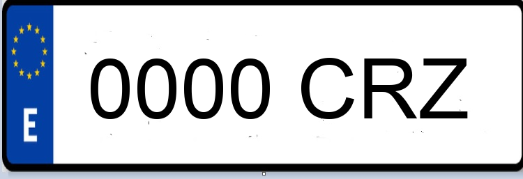 Letras Matriculas CRZ