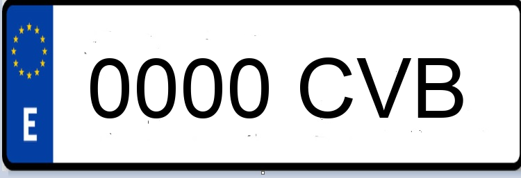 Letras Matriculas CVB