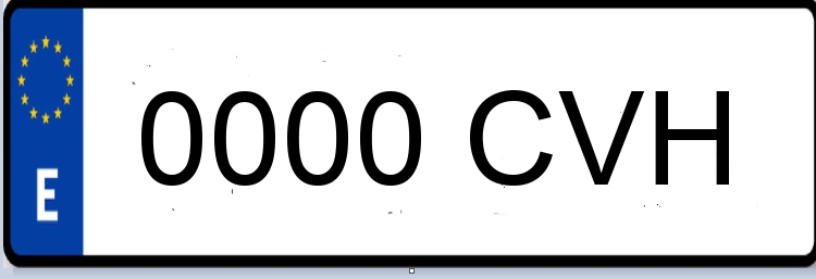 Letras Matriculas CVH