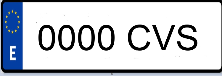 Letras Matriculas CVS