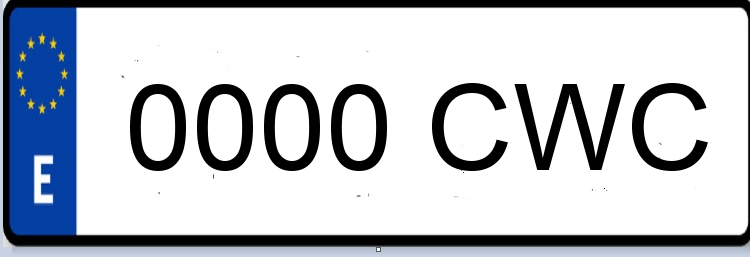 Letras Matriculas CWC