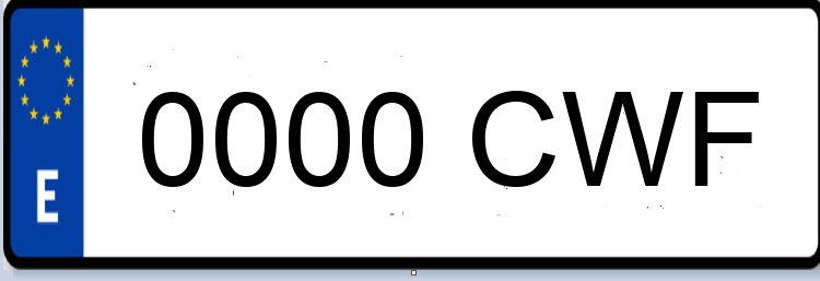 Letras Matriculas CWF