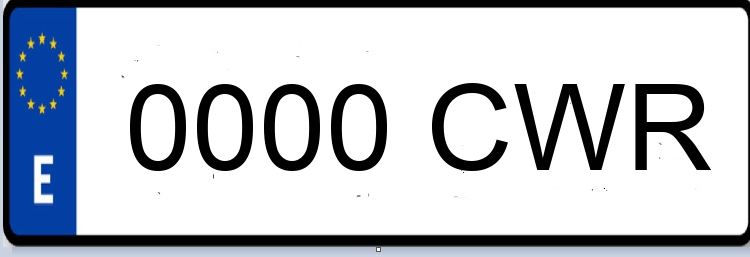 Letras Matriculas CWR