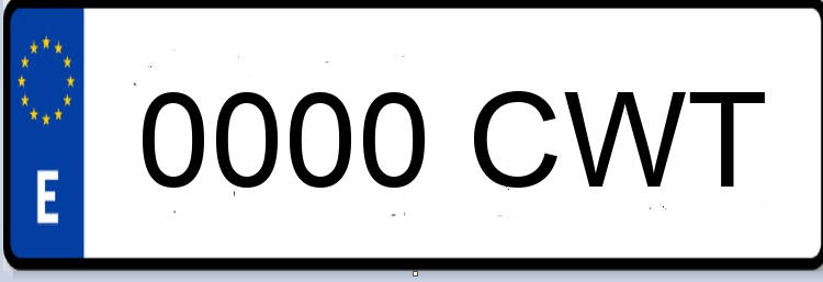 Letras Matriculas CWT