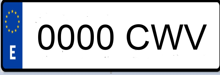 Letras Matriculas CWV