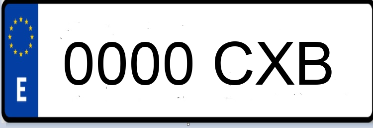 Letras Matriculas CXB