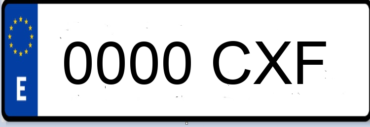 Letras Matriculas CXF
