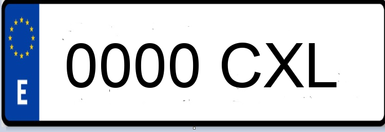 Letras Matriculas CXL