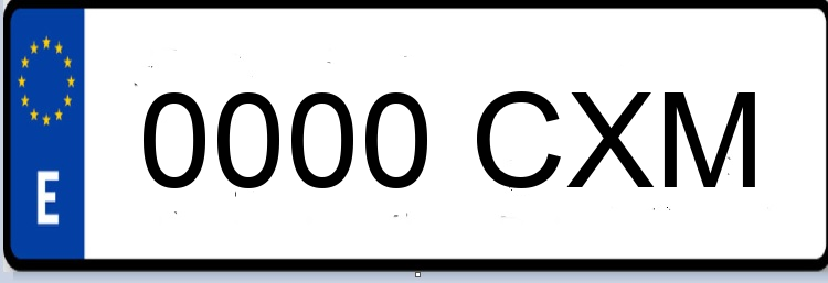 Letras Matriculas CXM