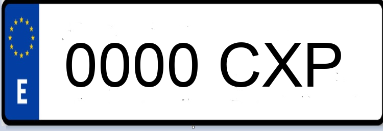 Letras Matriculas CXP